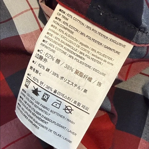 Arc'teryx Red and Blue Checkered Casual Shirt Size Large - Picture 8 of 9